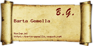 Barta Gemella névjegykártya